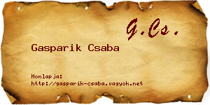 Gasparik Csaba névjegykártya