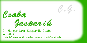 csaba gasparik business card